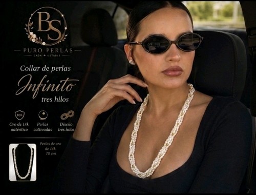 Collar perlas arroz - de,
