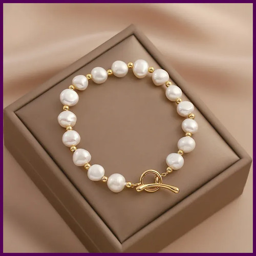 Pulsera perlas irregulares - perlas,
