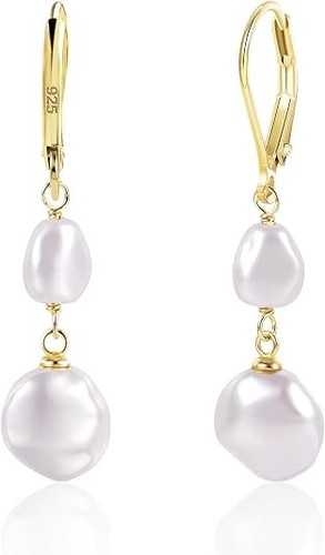 Aretes perlas concha - de,