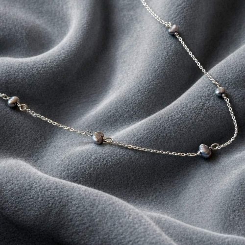 Collar plata con perla natural - con,