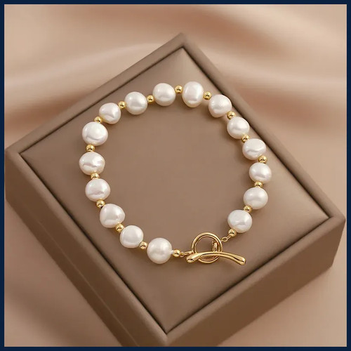 Pulsera perlas naturales - pulsera,