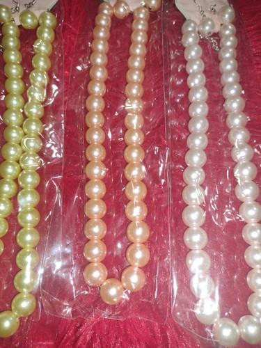 Collar perlas y aretes - collar,