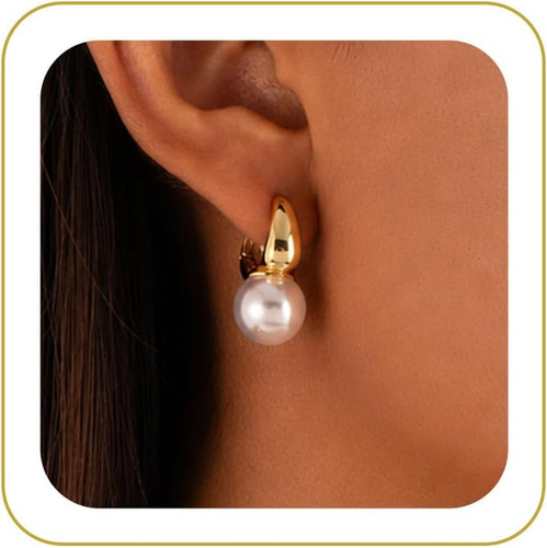 Aretes perlas colgantes - aretes,